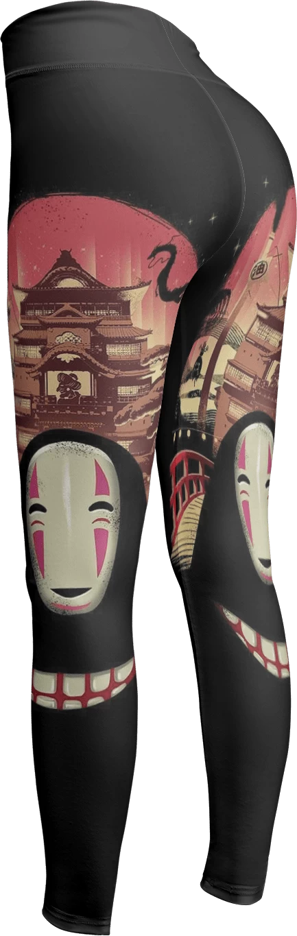 Spirited Away No Face Kaonashi Legging Style 4 4 Spirited Away No Face Kaonashi Legging Style 4 - Image 2