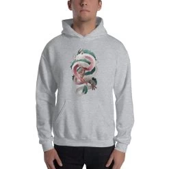 Spirited Away – Haku Dragon Hoodie Unisex -Ghibli Shop mockup 01b120a1