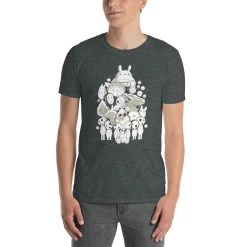 Ghibli Movie Characters Compilation In Black And White T Shirt Unisex -Ghibli Shop mockup 0588ad0c 1