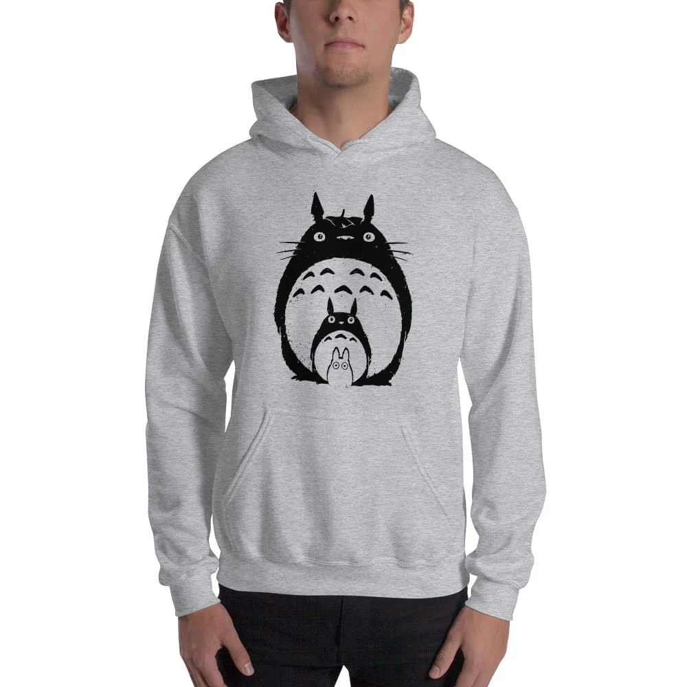 My Neighbor Totoro Black & White Hoodie Unisex 18 My Neighbor Totoro Black & White Hoodie Unisex - Image 16