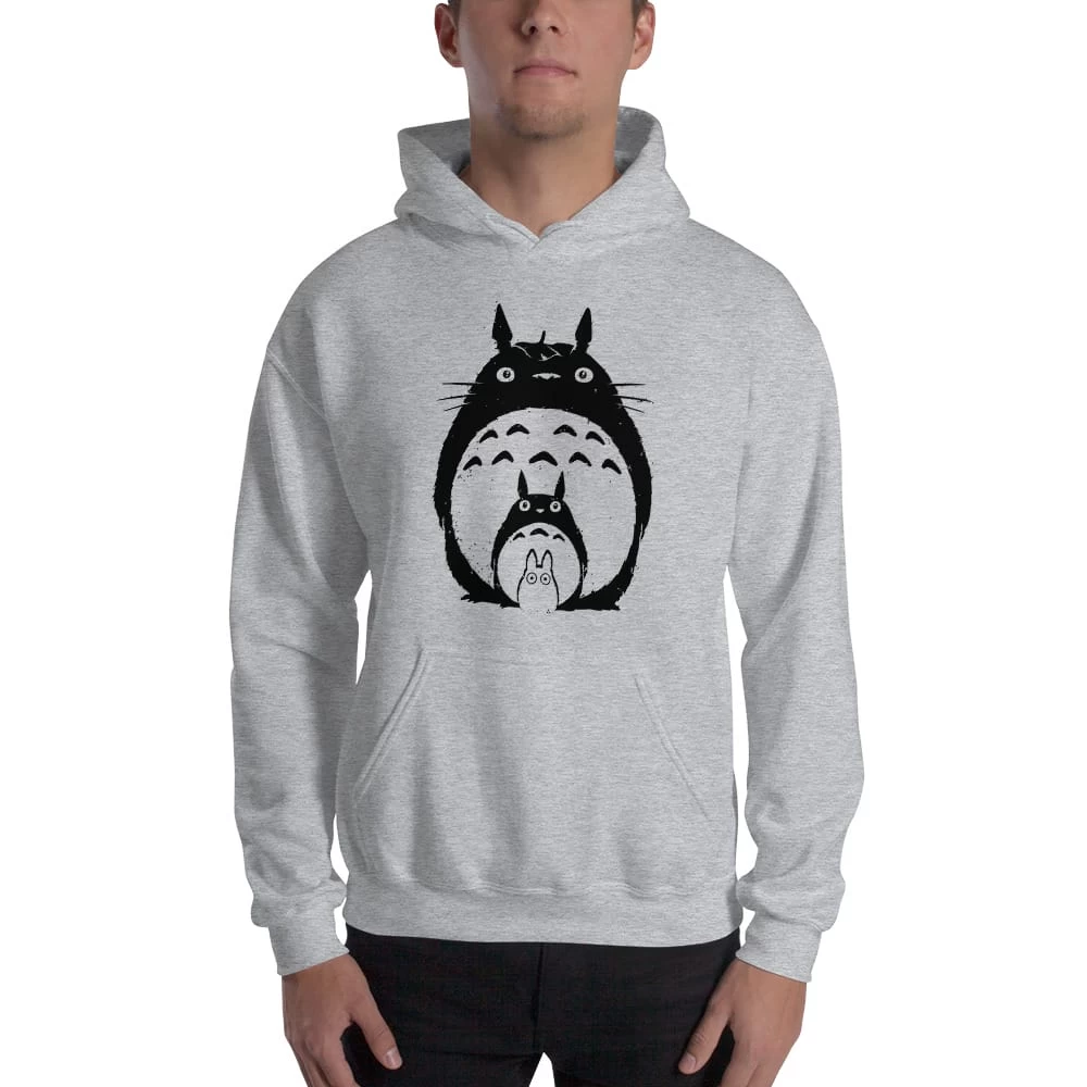 My Neighbor Totoro Black & White Hoodie Unisex 9 My Neighbor Totoro Black & White Hoodie Unisex - Image 7