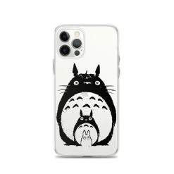 My Neighbor Totoro Black & White IPhone Case -Ghibli Shop mockup 0fdc8e97