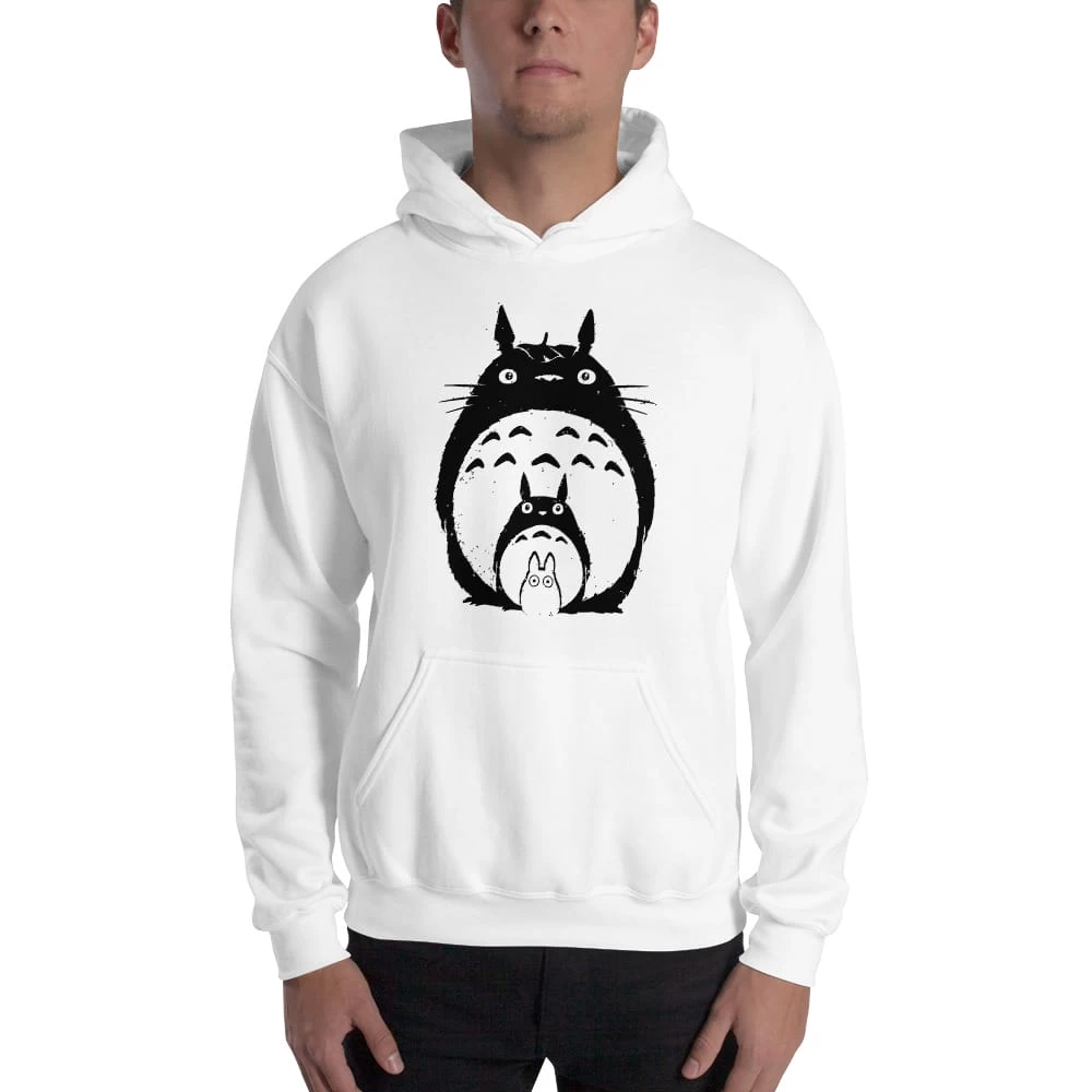 My Neighbor Totoro Black & White Hoodie Unisex 21 My Neighbor Totoro Black & White Hoodie Unisex - Image 19