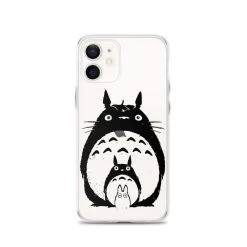 My Neighbor Totoro Black & White IPhone Case -Ghibli Shop mockup 13ec06b6