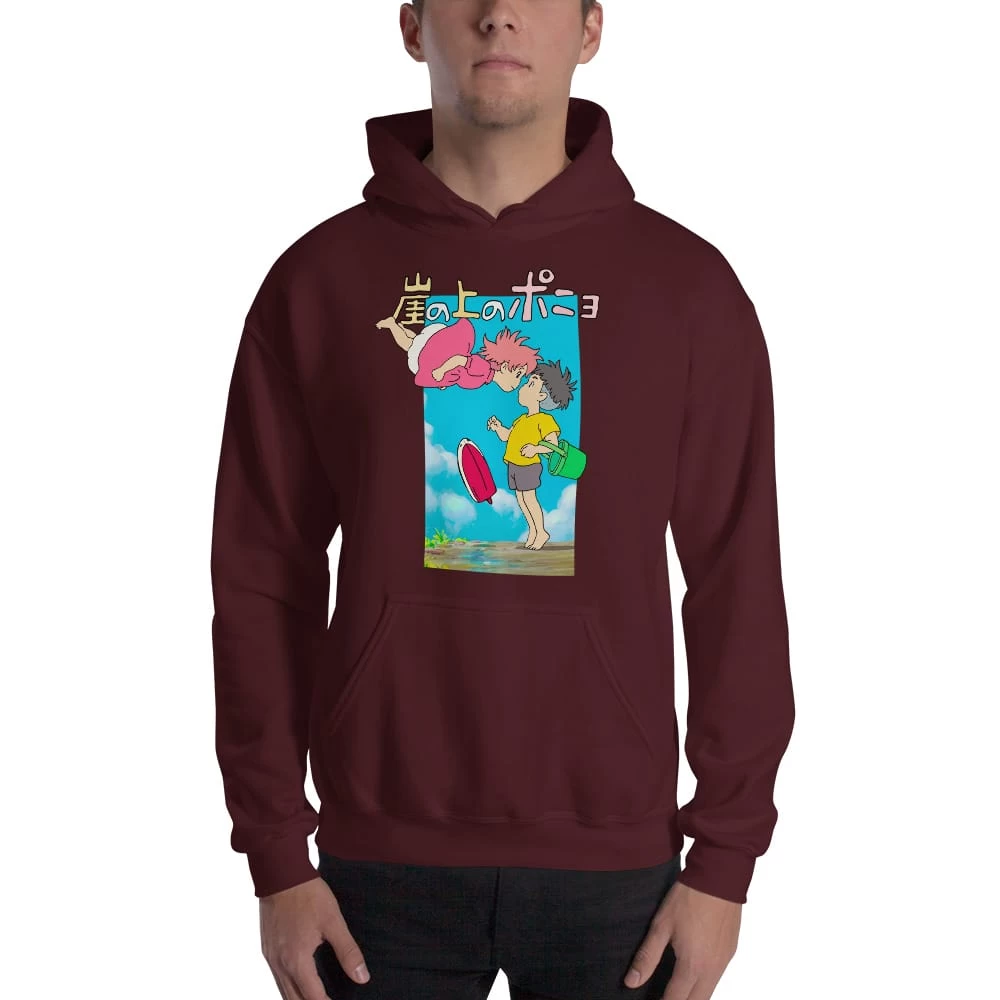 Ponyo On The Cliff By The Sea Poster Hoodie Unisex 16 Ponyo On The Cliff By The Sea Poster Hoodie Unisex - Image 14