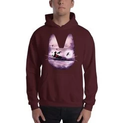 Kiki’s Delivery Service – Purple Jiji Hoodie Unisex -Ghibli Shop mockup 288c8941 1