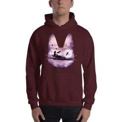 Kiki’s Delivery Service – Purple Jiji Hoodie Unisex -Ghibli Shop mockup 288c8941