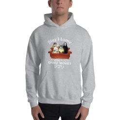 Stay Home And Watch Ghibli Movie Hoodie Unisex -Ghibli Shop mockup 2bacec96 1