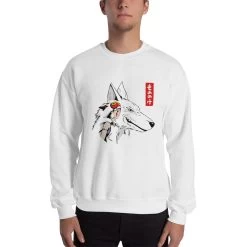 Princess Mononoke – San And The Wolf Sweatshirt Unisex 35 Princess Mononoke – San And The Wolf Sweatshirt Unisex -Ghibli Shop mockup 2d5c69c2 1
