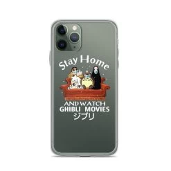 Stay Home And Watch Ghibli Movie IPhone Case -Ghibli Shop mockup 368f8094