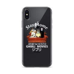 Stay Home And Watch Ghibli Movie IPhone Case -Ghibli Shop mockup 3f6f0cc8