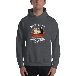 Stay Home And Watch Ghibli Movie Hoodie Unisex -Ghibli Shop mockup 43abc979 1