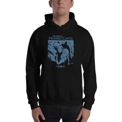 Howl’s Moving Castle Black & White Hoodie Unisex -Ghibli Shop mockup 4def25c4