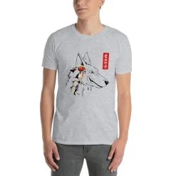 Princess Mononoke – San And The Wolf T Shirt Unisex 14 Princess Mononoke – San And The Wolf T Shirt Unisex -Ghibli Shop mockup 4e1f7a67