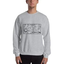 Ponyo – Freedom Sketch Unisex Sweatshirt -Ghibli Shop mockup 502f1e4d