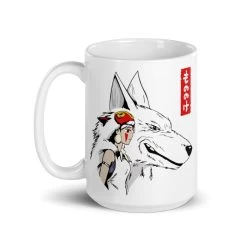 Princess Mononoke – San And The Wolf Mug -Ghibli Shop mockup 52e11f1a