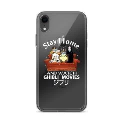 Stay Home And Watch Ghibli Movie IPhone Case -Ghibli Shop mockup 58e95f4c