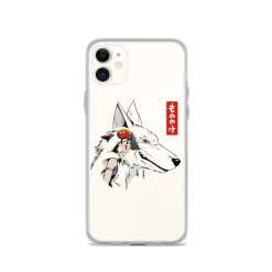 Princess Mononoke – San And The Wolf IPhone Case -Ghibli Shop mockup 5aa7e9ee
