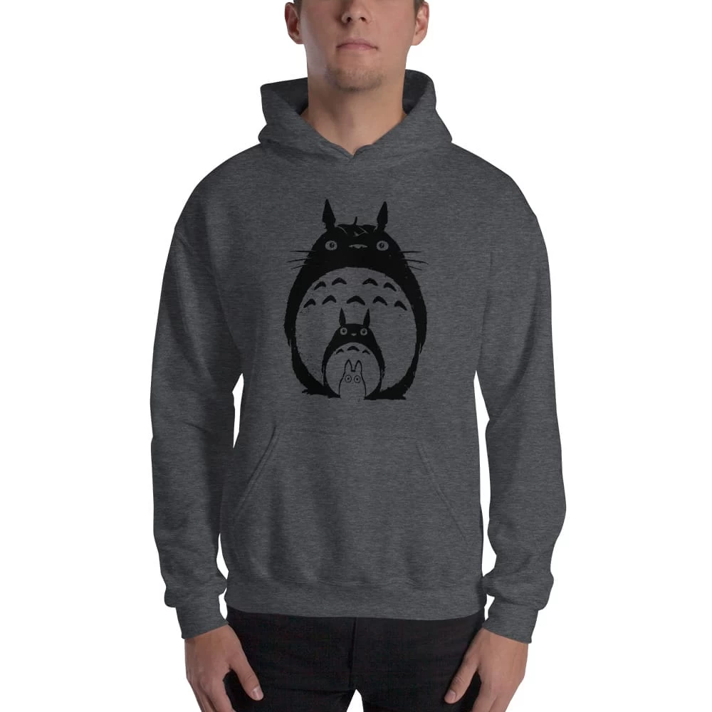 My Neighbor Totoro Black & White Hoodie Unisex 16 My Neighbor Totoro Black & White Hoodie Unisex - Image 14