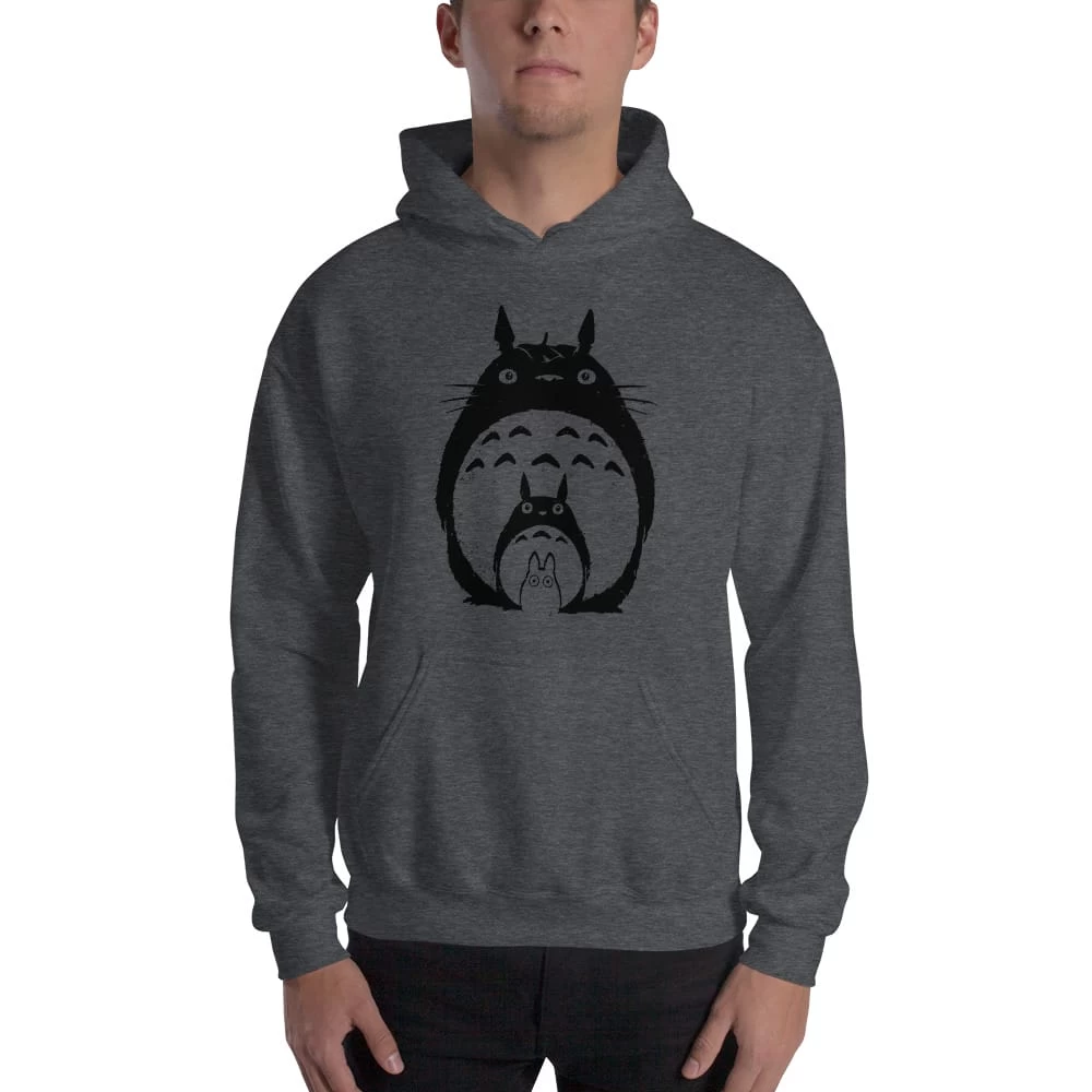 My Neighbor Totoro Black & White Hoodie Unisex 7 My Neighbor Totoro Black & White Hoodie Unisex - Image 5
