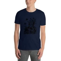 Studio Ghibli Art Collection Black And White T Shirt -Ghibli Shop mockup 65aed69b