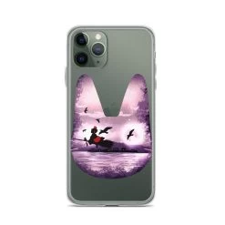 Kiki’s Delivery Service – Purple Jiji IPhone Case -Ghibli Shop mockup 680c001a