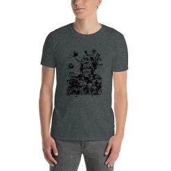Studio Ghibli Art Collection Black And White T Shirt -Ghibli Shop mockup 6e5388d7 1