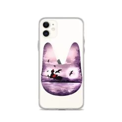 Kiki’s Delivery Service – Purple Jiji IPhone Case -Ghibli Shop mockup 7803b577