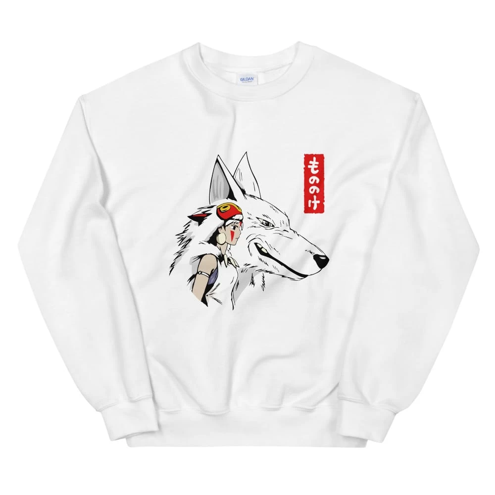 Princess Mononoke – San And The Wolf Sweatshirt Unisex 3 Princess Mononoke – San And The Wolf Sweatshirt Unisex