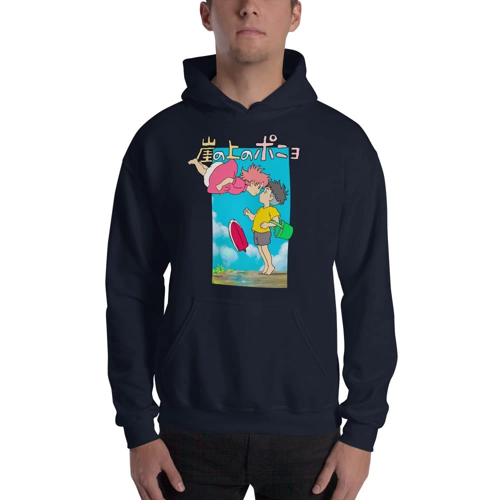 Ponyo On The Cliff By The Sea Poster Hoodie Unisex 4 Ponyo On The Cliff By The Sea Poster Hoodie Unisex - Image 2