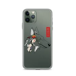 Princess Mononoke – San And The Wolf IPhone Case -Ghibli Shop mockup 905ba0da