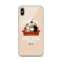 Stay Home And Watch Ghibli Movie IPhone Case -Ghibli Shop mockup 99b13814