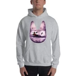 Kiki’s Delivery Service – Purple Jiji Hoodie Unisex -Ghibli Shop mockup b1667dc5