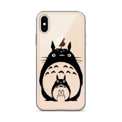 My Neighbor Totoro Black & White IPhone Case -Ghibli Shop mockup b6e2e73f