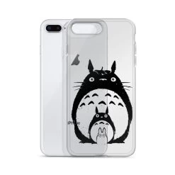 My Neighbor Totoro Black & White IPhone Case -Ghibli Shop mockup b894d438