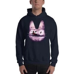 Kiki’s Delivery Service – Purple Jiji Hoodie Unisex -Ghibli Shop mockup c3cd5e4a