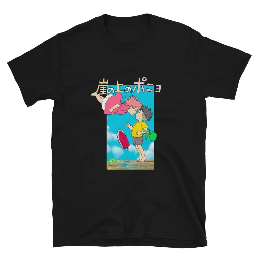Ponyo On The Cliff By The Sea Poster T Shirt Unisex 3 Ponyo On The Cliff By The Sea Poster T Shirt Unisex
