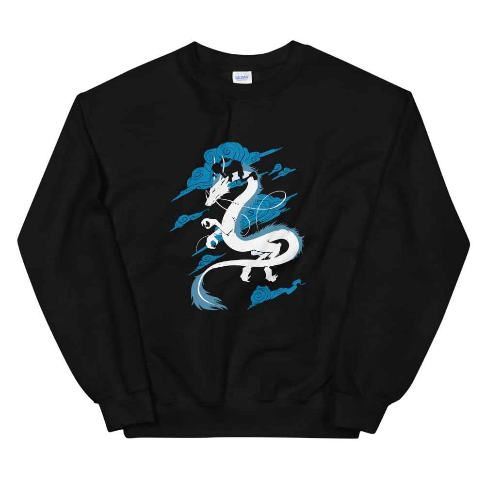 Spirited Away – Sen Riding Haku Dragon Sweatshirt 3 Spirited Away – Sen Riding Haku Dragon Sweatshirt
