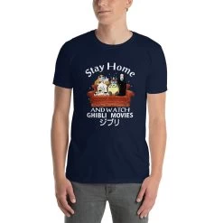 Stay Home And Watch Ghibli Movie T Shirt Unisex -Ghibli Shop mockup ce29781d 1