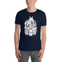 Ghibli Movie Characters Compilation In Black And White T Shirt Unisex -Ghibli Shop mockup d0890339 1
