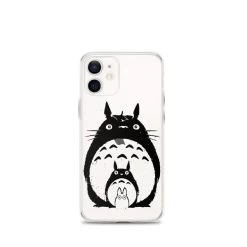 My Neighbor Totoro Black & White IPhone Case -Ghibli Shop mockup e0f4b41e