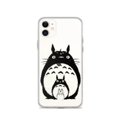 My Neighbor Totoro Black & White IPhone Case -Ghibli Shop mockup e290bce4