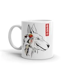 Princess Mononoke – San And The Wolf Mug -Ghibli Shop mockup e30a624a