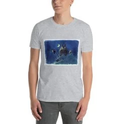 My Neighbor Totoro By The Moon Pastel Art T Shirt -Ghibli Shop mockup e3405940 1