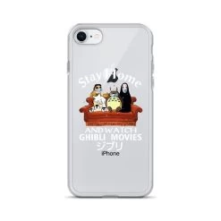Stay Home And Watch Ghibli Movie IPhone Case -Ghibli Shop mockup e47826ef