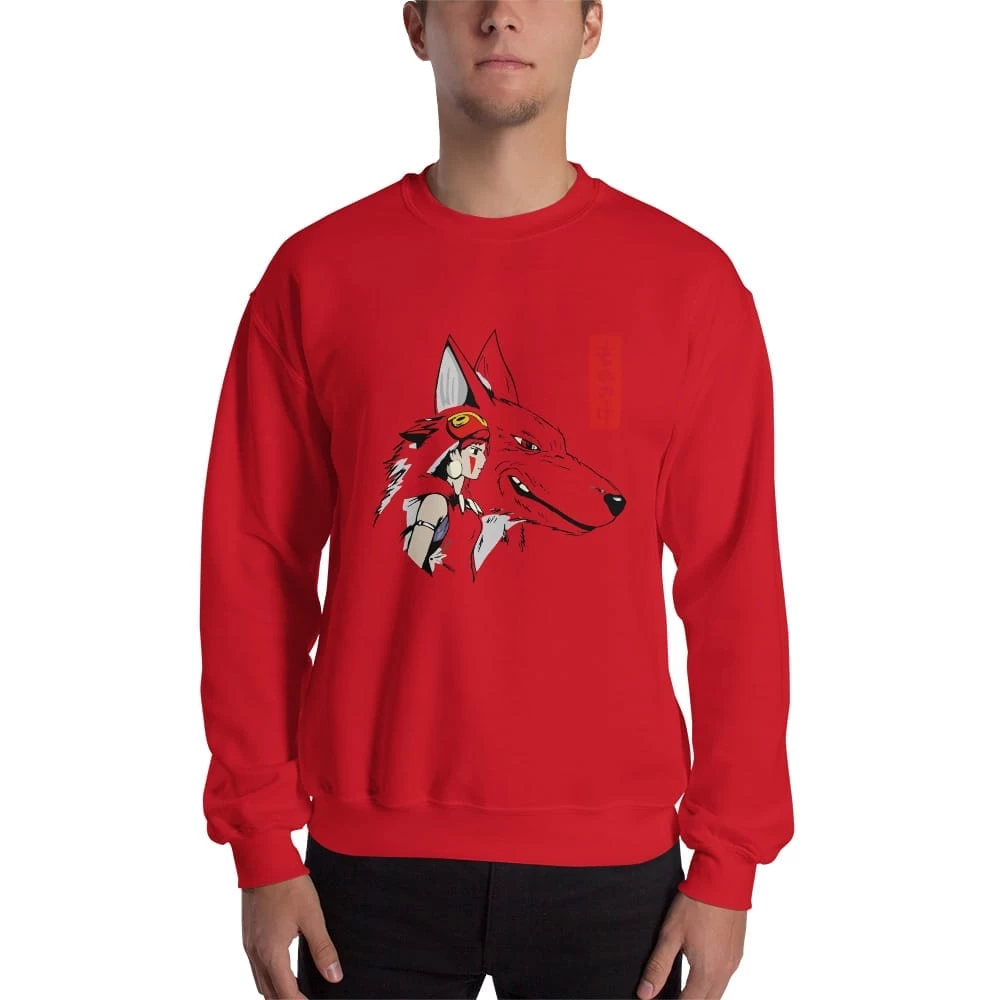 Princess Mononoke – San And The Wolf Sweatshirt Unisex 14 Princess Mononoke – San And The Wolf Sweatshirt Unisex - Image 12
