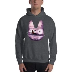 Kiki’s Delivery Service – Purple Jiji Hoodie Unisex -Ghibli Shop mockup eff2cfc1