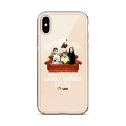 Stay Home And Watch Ghibli Movie IPhone Case -Ghibli Shop mockup f9e67e71