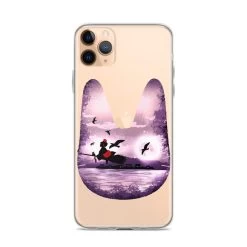 Kiki’s Delivery Service – Purple Jiji IPhone Case -Ghibli Shop mockup fb4d2c91