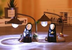 Spirited Away No Face Kaonashi Figures Toy LED Light